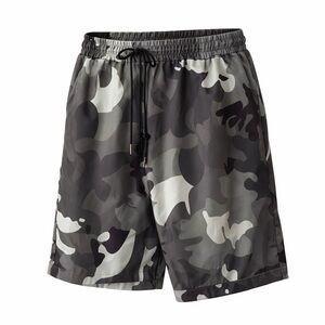 SHEIN 3XL Green Camouflage Print Drawstring Shorts Men's Plus Size NIB